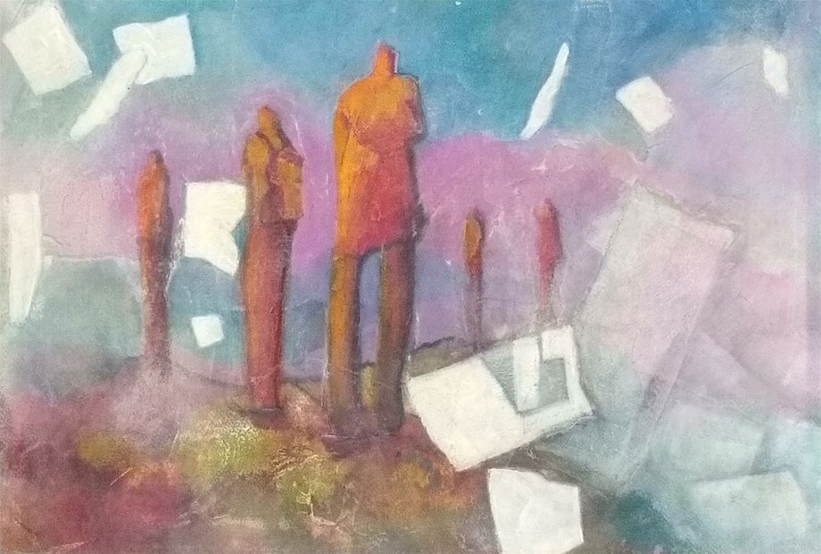 Where are the Children?, acrylic on paper, 2018